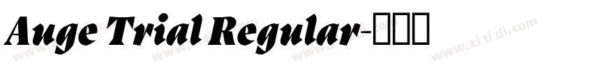 Auge Trial Regular字体转换